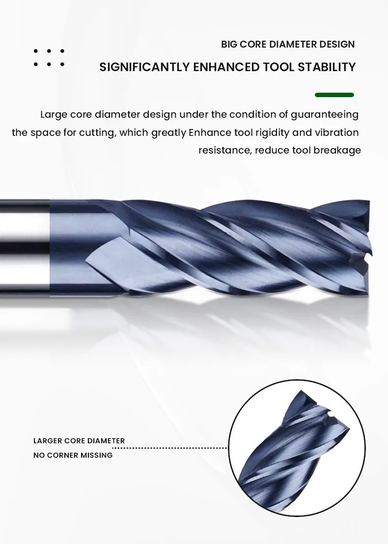 Milling Cutter Hrc50 Endmill Alloy Tungsten Steel Cnc Maching SHAZAM Top Milling Machine Tools For Steel 1.0mm-12.0mm