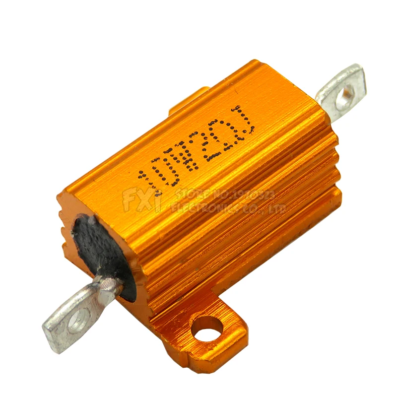 1PCS 10W 25W Aluminum Power Metal Shell Case Wirewound Resistor 0.01 ~ 30K 1 2 3 5 6 8 10 20 100 150 1K 10K ohm Igmopnrq RX24 5W