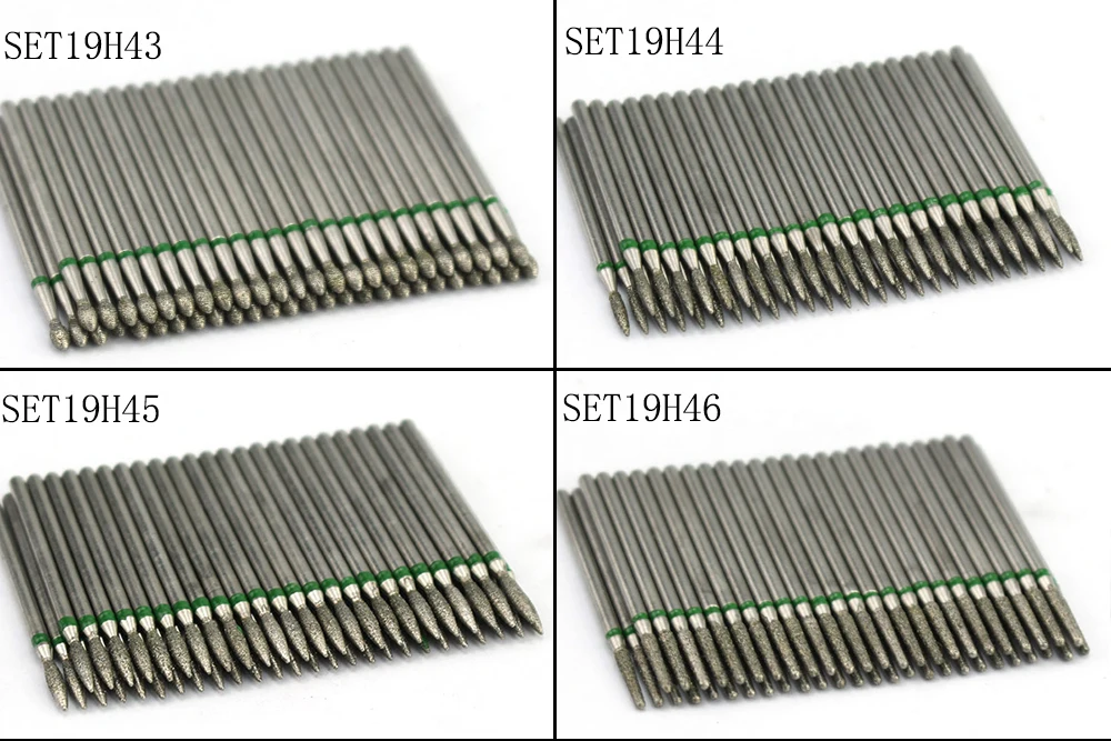 50pc Diamond Nail Drill Cuticle Clean Bit Set Milling Cutter for Manicure Electric Cutter Bits Accessories Dead Skin Remove