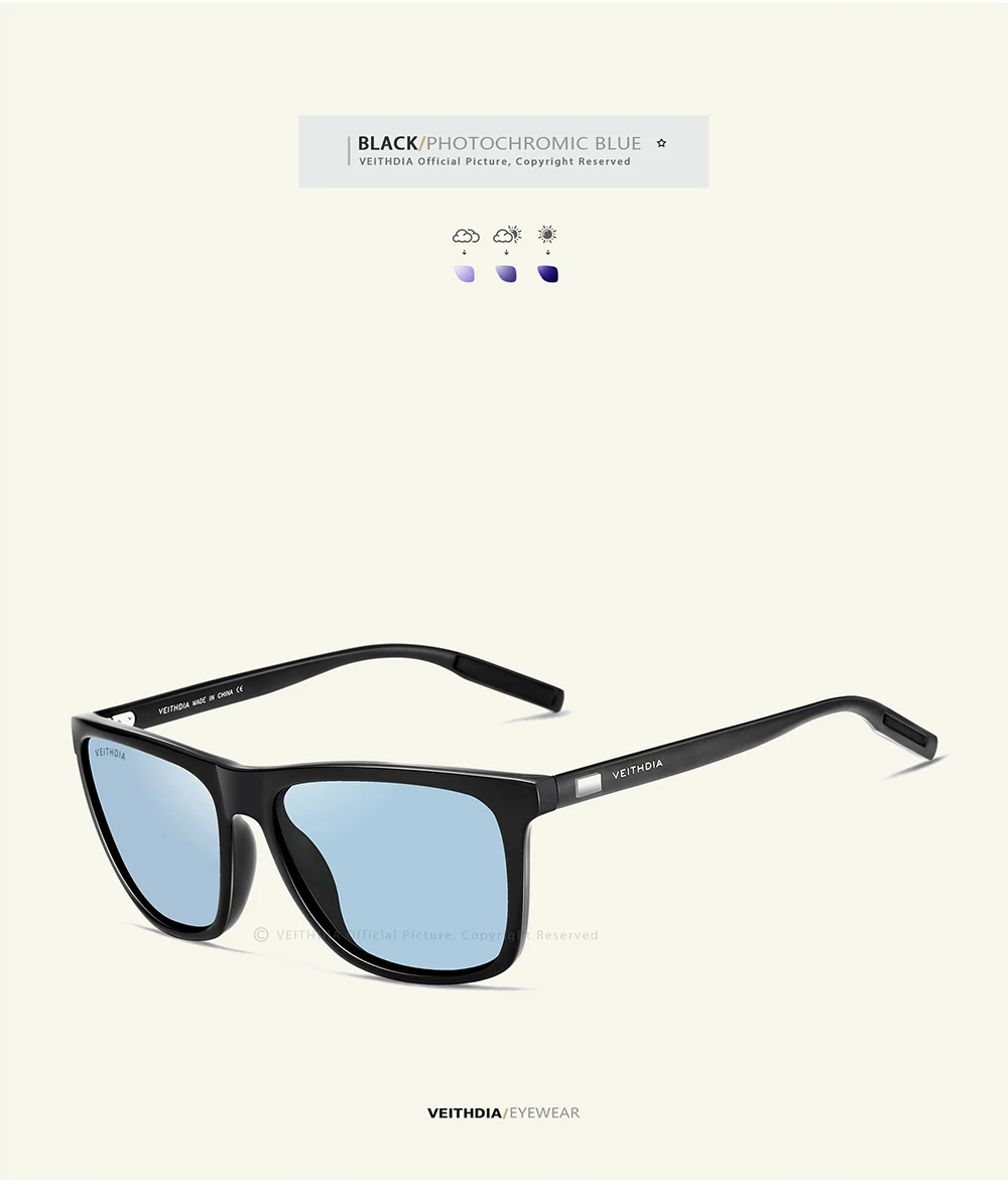VEITHDIA Brand Sunglasses Unisex Retro Aluminum+TR90 Sunglasses Polarized Lens Vintage Eyewear Sun Glasses For Men/Women 6108