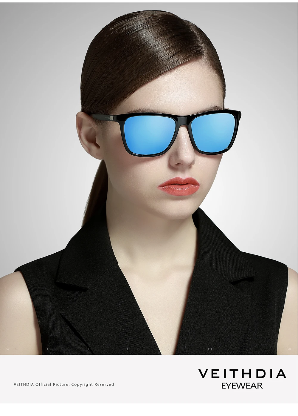 VEITHDIA Brand Sunglasses Unisex Retro Aluminum+TR90 Sunglasses Polarized Lens Vintage Eyewear Sun Glasses For Men/Women 6108