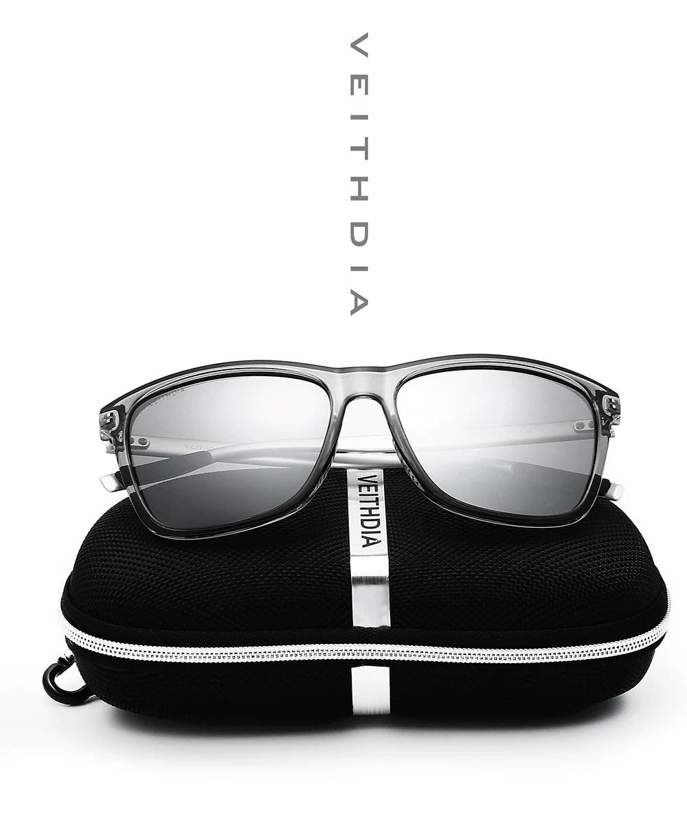VEITHDIA Brand Sunglasses Unisex Retro Aluminum+TR90 Sunglasses Polarized Lens Vintage Eyewear Sun Glasses For Men/Women 6108
