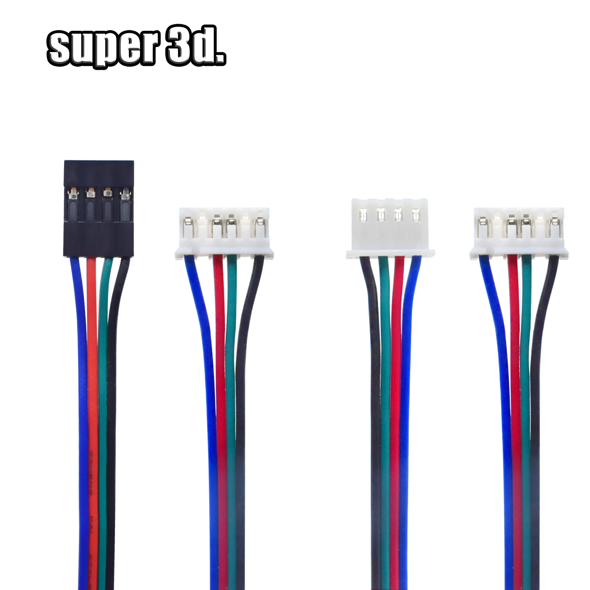 10cm/50cm/100cm/150cm Stepper Motor Cables Wire XH2.54 4pin DuPont Connector Extension to 6pin Terminal Line 3D Printer Parts