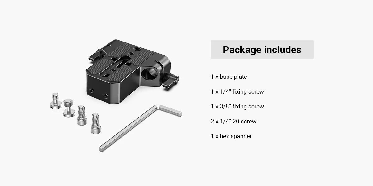 SmallRig Camera Base Plate With Dual 15mm Rod Rail Clamp for Sony FS7 A7 Series for Canon C100 C300 C500 for Panasonic GH5 1674
