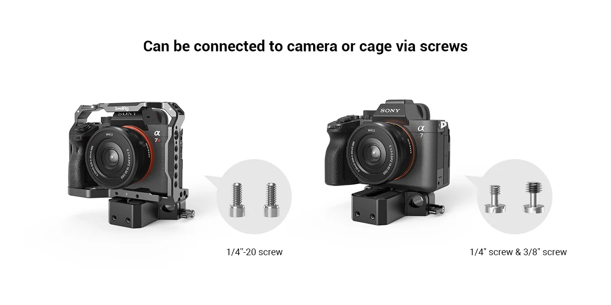 SmallRig Camera Base Plate With Dual 15mm Rod Rail Clamp for Sony FS7 A7 Series for Canon C100 C300 C500 for Panasonic GH5 1674