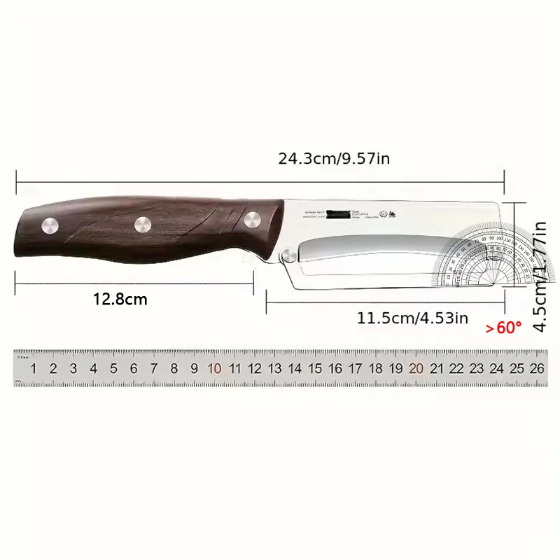 Stainless Steel Peeler Multi-Function Kitchen-Specific Peeler for Slicing Fruits and Vegetables with Wooden/ Steel Handle