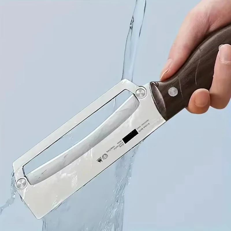 Stainless Steel Peeler Multi-Function Kitchen-Specific Peeler for Slicing Fruits and Vegetables with Wooden/ Steel Handle