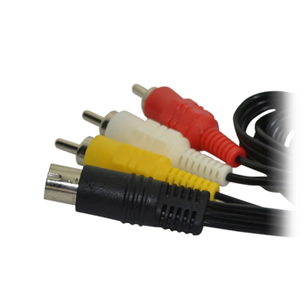 NEW Nickel Plating Plug Audio Video AV Cable for SEGA Saturn A/V RCA Cord for SS