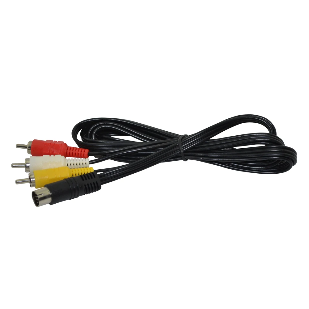 NEW Nickel Plating Plug Audio Video AV Cable for SEGA Saturn A/V RCA Cord for SS
