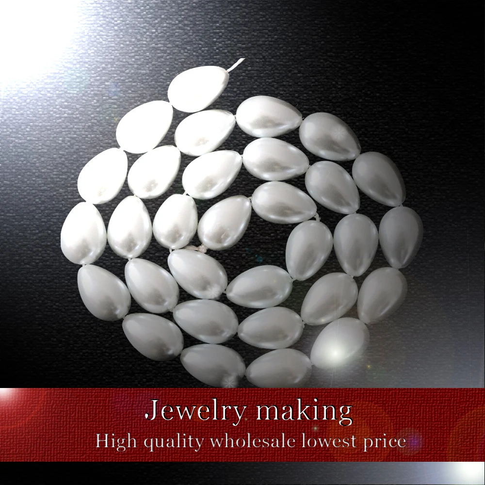 Pearl 9*13mm White Diy High Necklace Pendant Bead Making Bracelet Wholesaler Supplier Handmade Beads Teardrop Jewelry Making