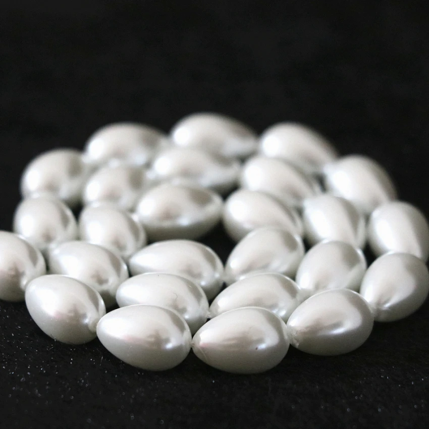 Pearl 9*13mm White Diy High Necklace Pendant Bead Making Bracelet Wholesaler Supplier Handmade Beads Teardrop Jewelry Making
