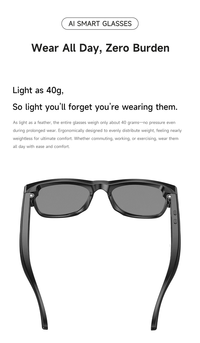 Lenovo 8KHD AI Camera Translation Glasses 1200MP Photochromic Smart Glasses Bluetooth Calling Photo Video ChatGPT Music for Men