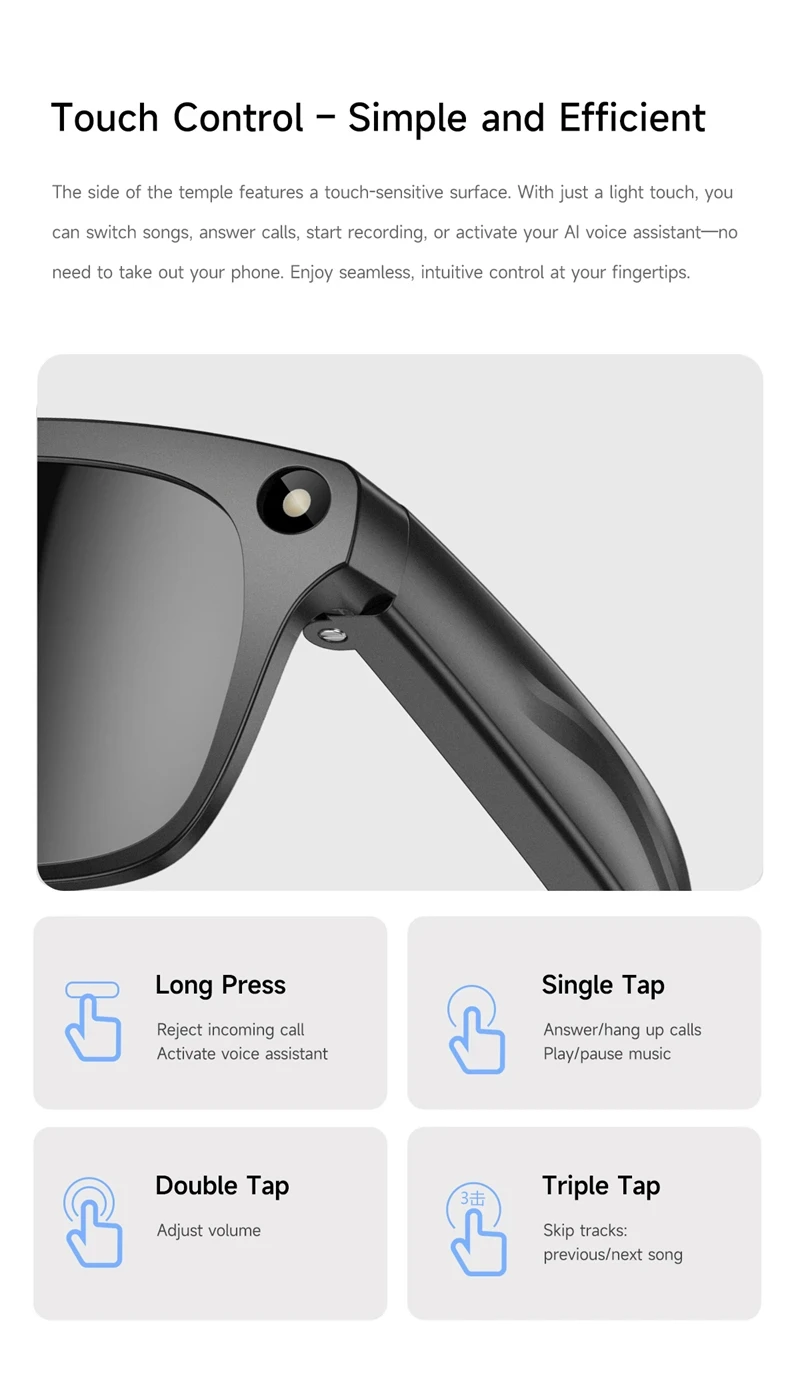 Lenovo 8KHD AI Camera Translation Glasses 1200MP Photochromic Smart Glasses Bluetooth Calling Photo Video ChatGPT Music for Men