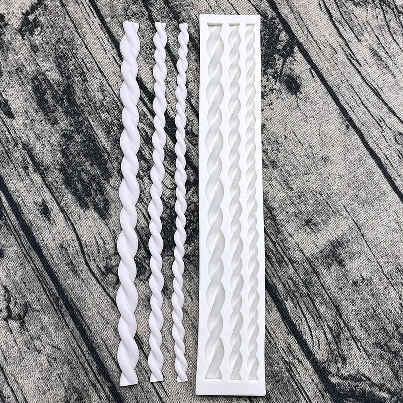 Pearl Rope Wave Flower Gemstone Shape Cake Side Lace Silicone Sugarcraft Mold Fondant Cake Decorating Tools