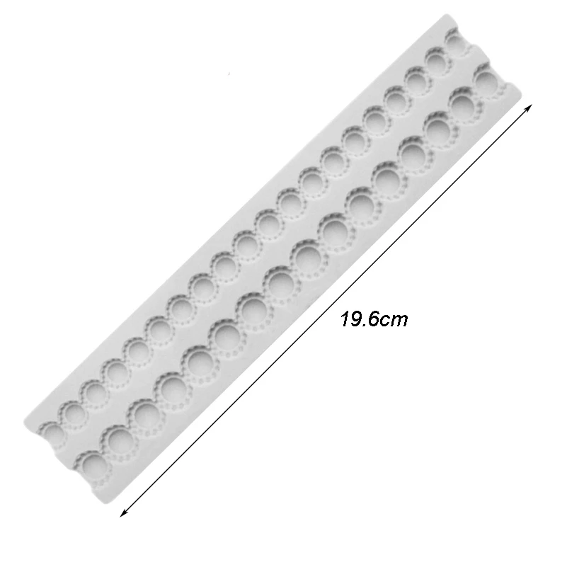 Pearl Rope Wave Flower Gemstone Shape Cake Side Lace Silicone Sugarcraft Mold Fondant Cake Decorating Tools
