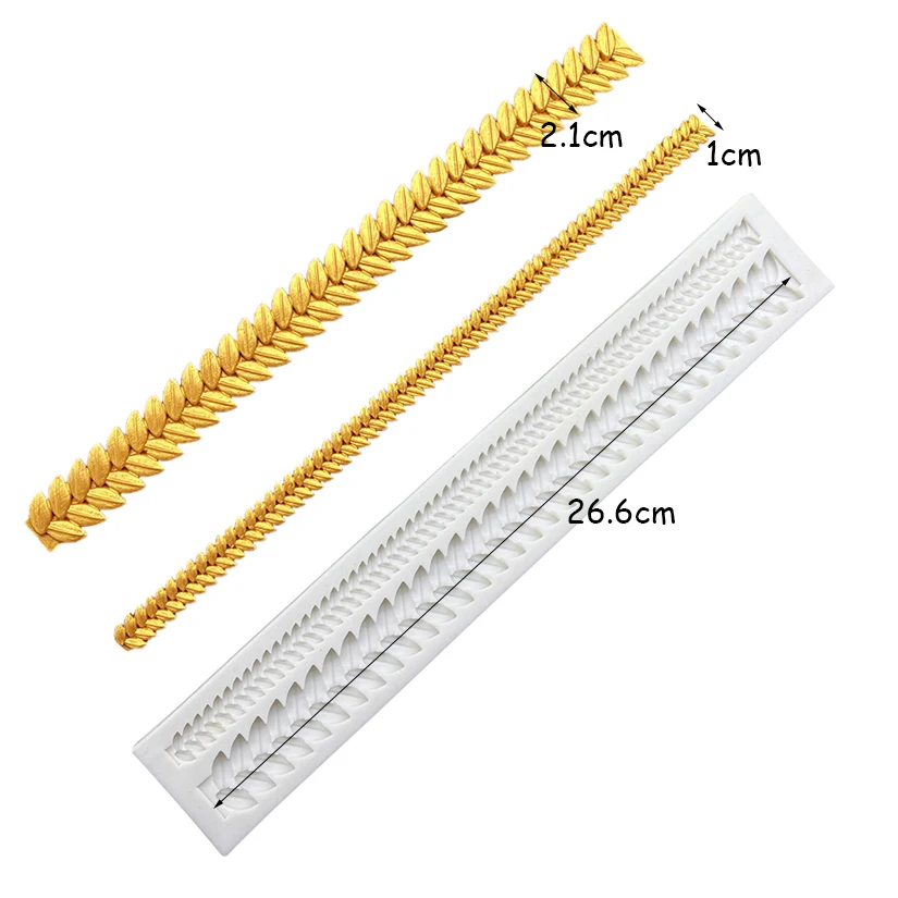 Pearl Rope Wave Flower Gemstone Shape Cake Side Lace Silicone Sugarcraft Mold Fondant Cake Decorating Tools