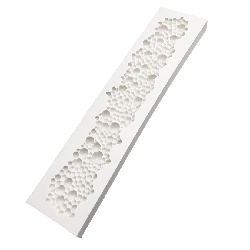 Pearl Rope Wave Flower Gemstone Shape Cake Side Lace Silicone Sugarcraft Mold Fondant Cake Decorating Tools