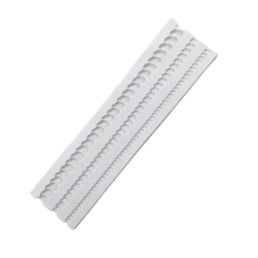 Pearl Rope Wave Flower Gemstone Shape Cake Side Lace Silicone Sugarcraft Mold Fondant Cake Decorating Tools