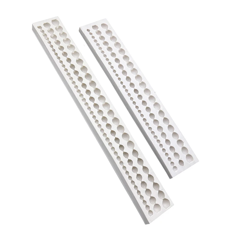 Pearl Rope Wave Flower Gemstone Shape Cake Side Lace Silicone Sugarcraft Mold Fondant Cake Decorating Tools