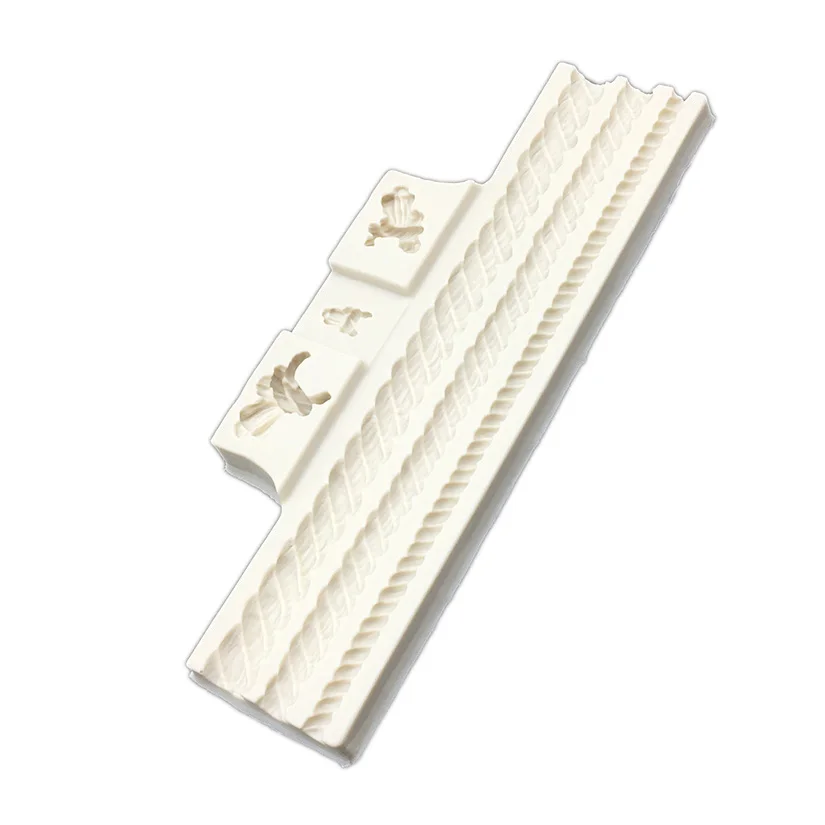 Pearl Rope Wave Flower Gemstone Shape Cake Side Lace Silicone Sugarcraft Mold Fondant Cake Decorating Tools