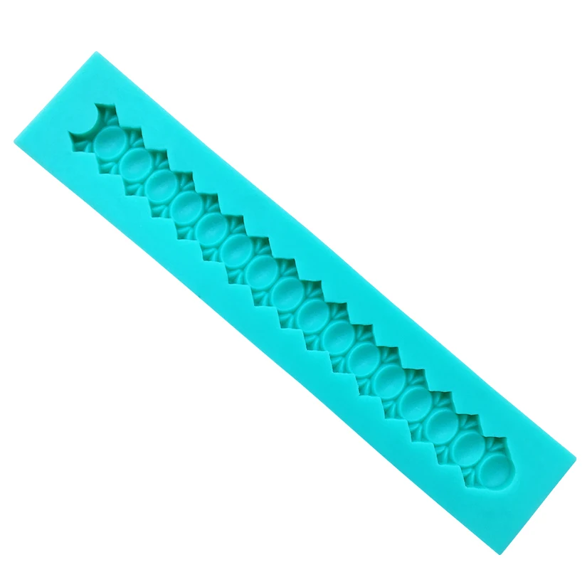 Pearl Rope Wave Flower Gemstone Shape Cake Side Lace Silicone Sugarcraft Mold Fondant Cake Decorating Tools