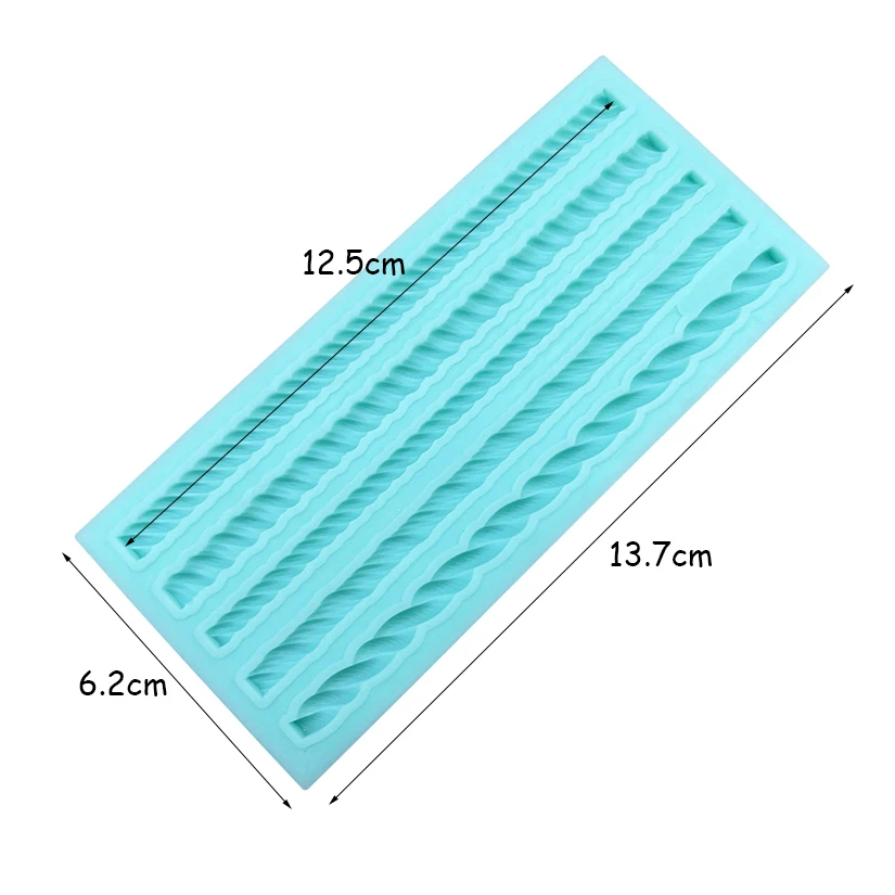 Pearl Rope Wave Flower Gemstone Shape Cake Side Lace Silicone Sugarcraft Mold Fondant Cake Decorating Tools