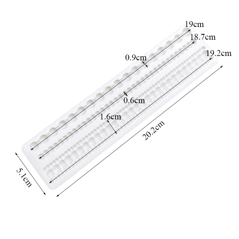 Pearl Rope Wave Flower Gemstone Shape Cake Side Lace Silicone Sugarcraft Mold Fondant Cake Decorating Tools