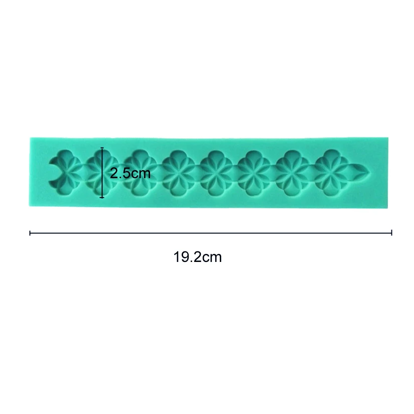 Pearl Rope Wave Flower Gemstone Shape Cake Side Lace Silicone Sugarcraft Mold Fondant Cake Decorating Tools