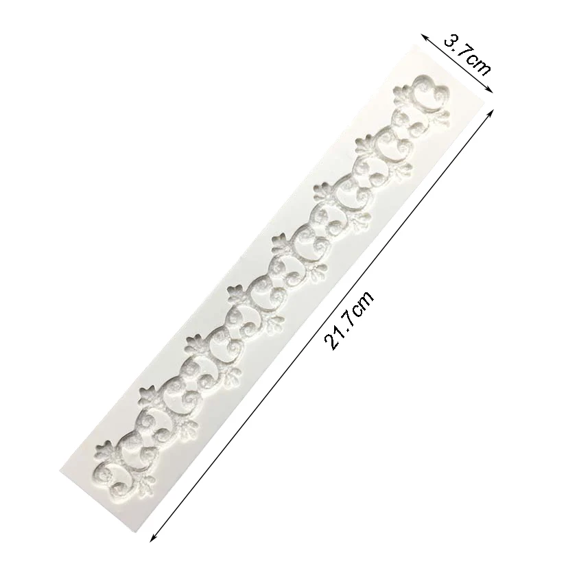 Pearl Rope Wave Flower Gemstone Shape Cake Side Lace Silicone Sugarcraft Mold Fondant Cake Decorating Tools