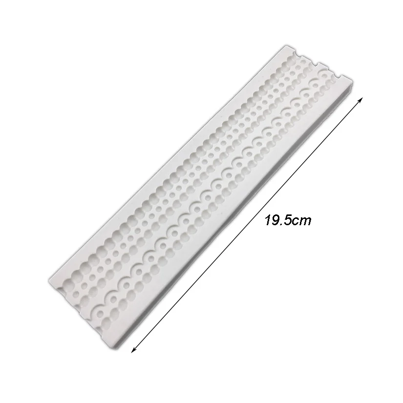 Pearl Rope Wave Flower Gemstone Shape Cake Side Lace Silicone Sugarcraft Mold Fondant Cake Decorating Tools