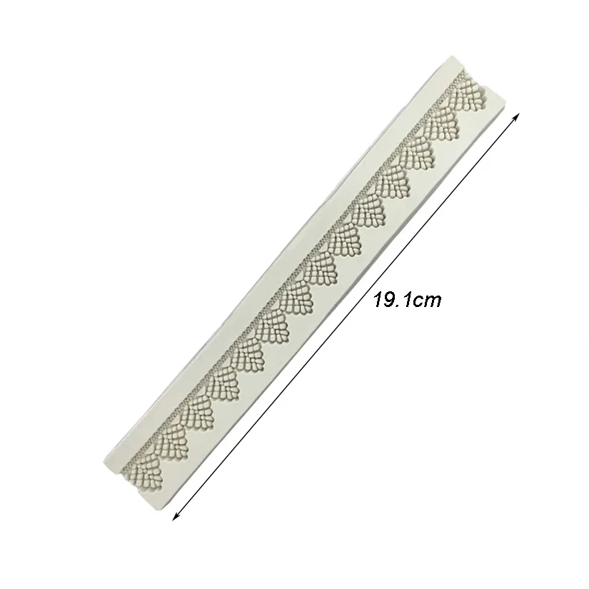Pearl Rope Wave Flower Gemstone Shape Cake Side Lace Silicone Sugarcraft Mold Fondant Cake Decorating Tools