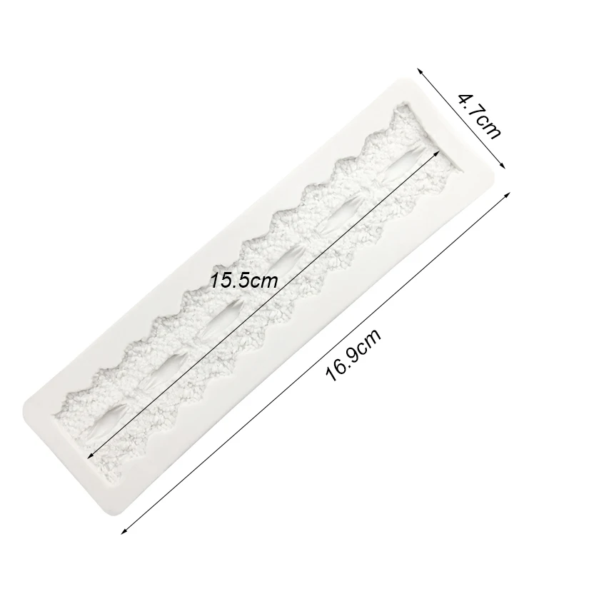 Pearl Rope Wave Flower Gemstone Shape Cake Side Lace Silicone Sugarcraft Mold Fondant Cake Decorating Tools