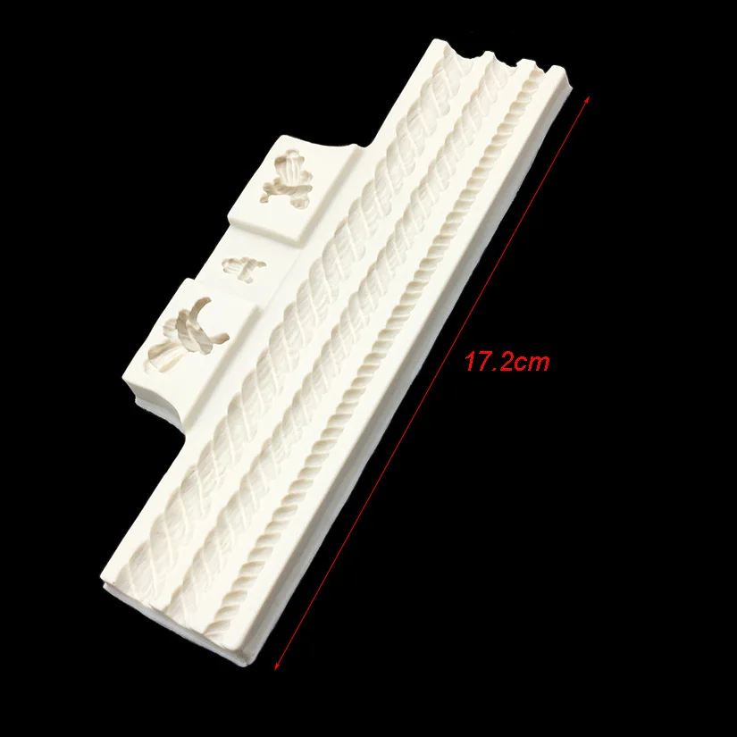 Pearl Rope Wave Flower Gemstone Shape Cake Side Lace Silicone Sugarcraft Mold Fondant Cake Decorating Tools