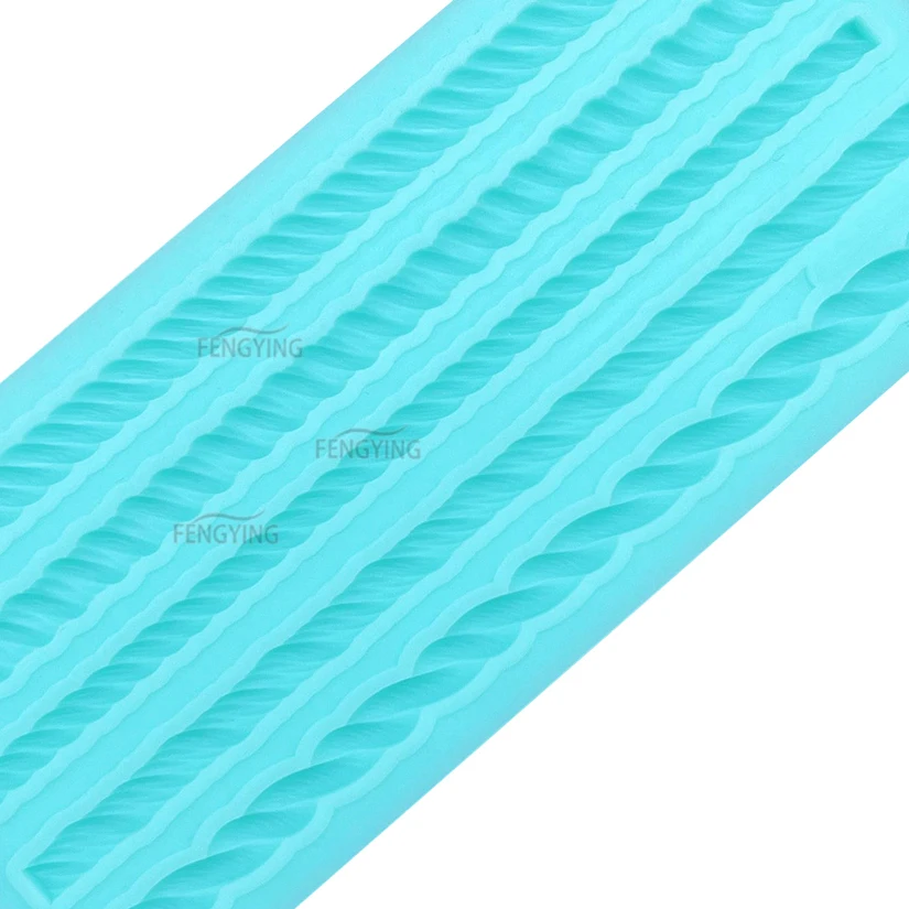 Pearl Rope Wave Flower Gemstone Shape Cake Side Lace Silicone Sugarcraft Mold Fondant Cake Decorating Tools