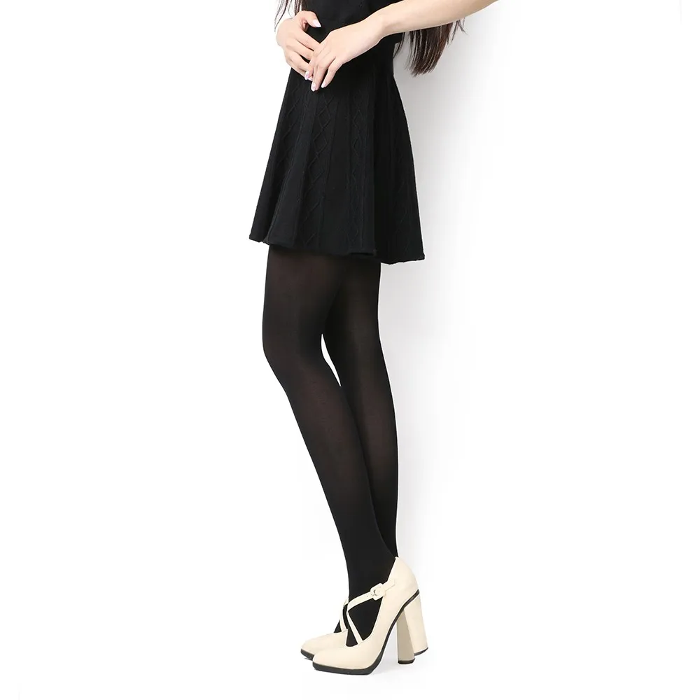 Women Black Sexy Tights Opaque Pantyhose 120D Seamless Winter Warm For Women Spring Autumn Nylon Stockings Footed Thick Stocking
