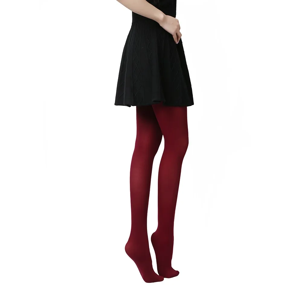 Women Black Sexy Tights Opaque Pantyhose 120D Seamless Winter Warm For Women Spring Autumn Nylon Stockings Footed Thick Stocking