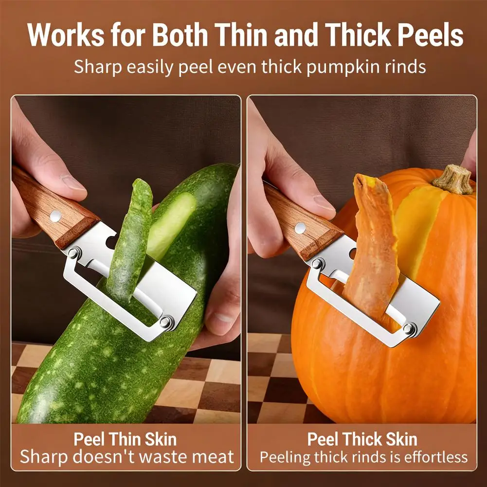 2026 Wooden Multi Functional Vegetable Peeler With Ergonomic Handle For Peeling And Slicing Fruits And Vegetables Durable Smooth