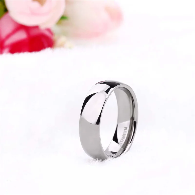 TIGRADE 2/4/6/8mm Mens Wedding Band Polished Women Titanium Simple Engagement Classic Rings Black Silver Color Lady anel 3-15