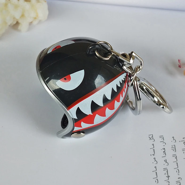New Motorcycle Helmet Keychain Female Men's Hard Hat Heavy Metal Rock Car Keychain Bag Keychain Gift 17022