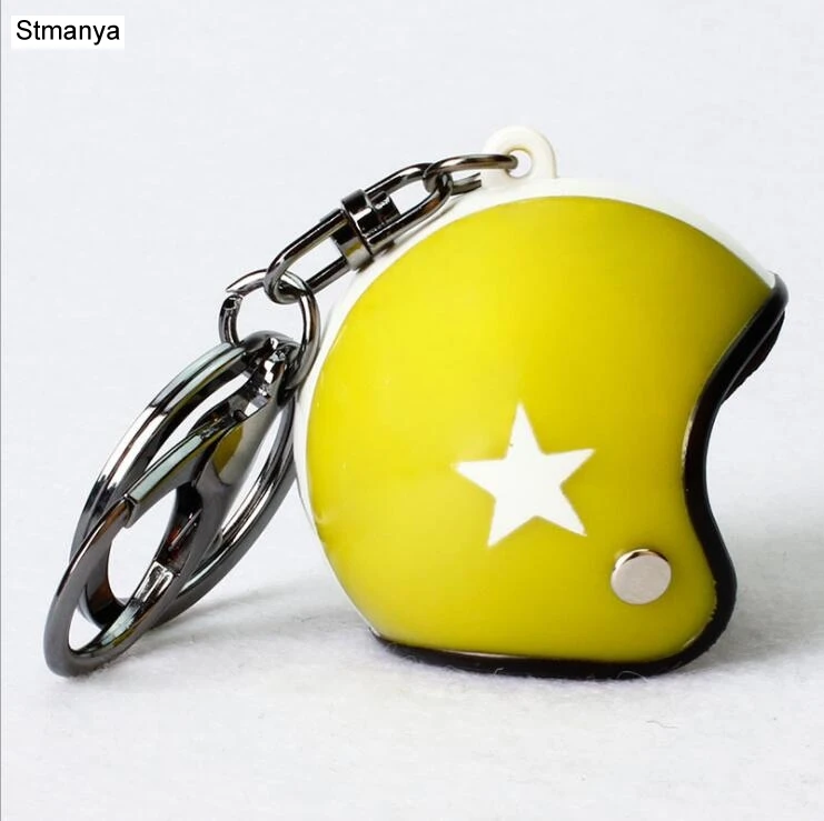 New Motorcycle Helmet Keychain Female Men's Hard Hat Heavy Metal Rock Car Keychain Bag Keychain Gift 17022