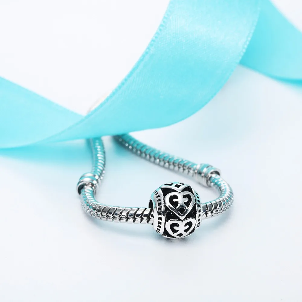 Kinitial 10Pcs Dog Heart Knot Paw Shape Charm Beads Dog Puppy Footprint Paw On Round Bead Charm fit Bracelet Accessories