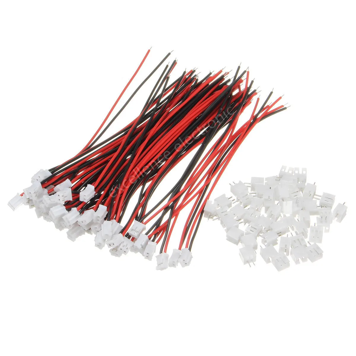 20 SETS Mini Micro JST 2.0 PH 2-Pin Connector Plug with Wires Cables 100MM