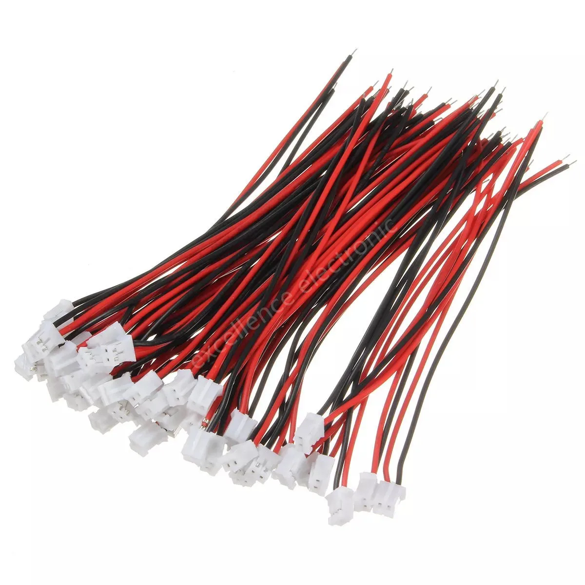 20 SETS Mini Micro JST 2.0 PH 2-Pin Connector Plug with Wires Cables 100MM