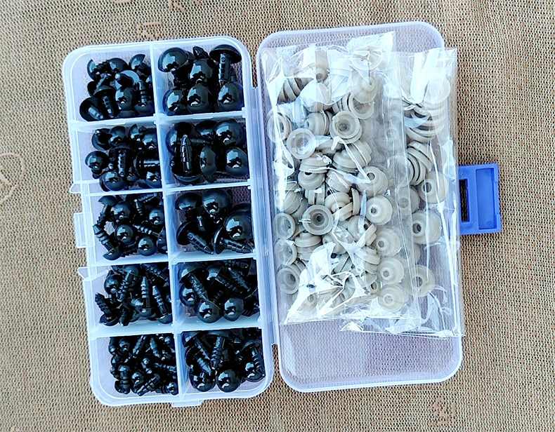 100pcs 10mm Eyeball Doll Accessories Black Plastic Plush Safety Eyes Amigurumi For Toys 6mm 8mm 12mm DIY Funny Toy Eyes Animal