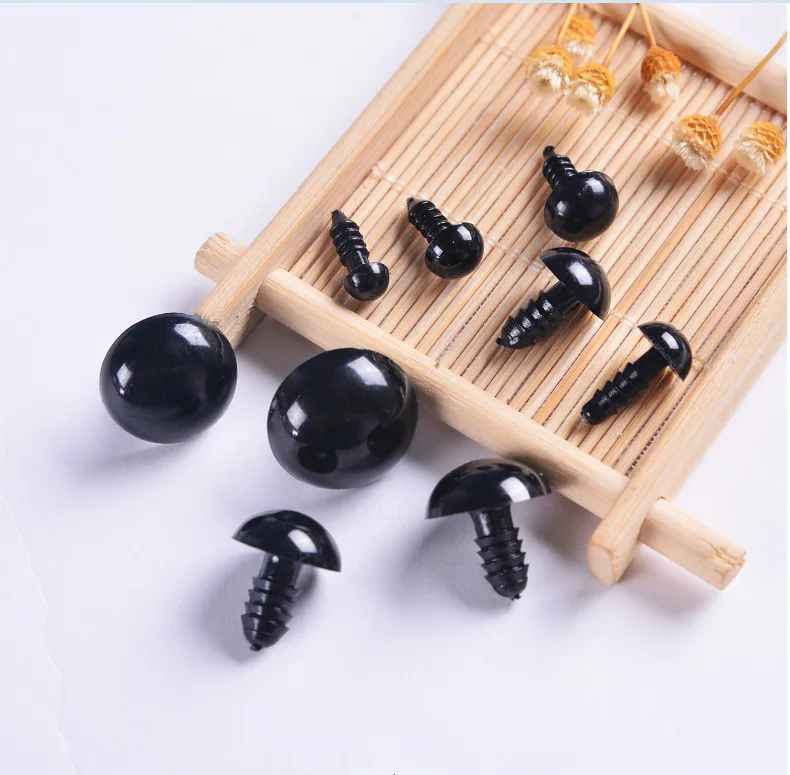 100pcs 10mm Eyeball Doll Accessories Black Plastic Plush Safety Eyes Amigurumi For Toys 6mm 8mm 12mm DIY Funny Toy Eyes Animal