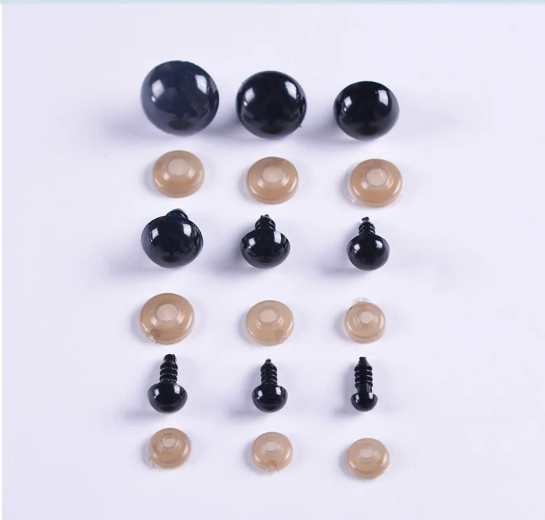 100pcs 10mm Eyeball Doll Accessories Black Plastic Plush Safety Eyes Amigurumi For Toys 6mm 8mm 12mm DIY Funny Toy Eyes Animal