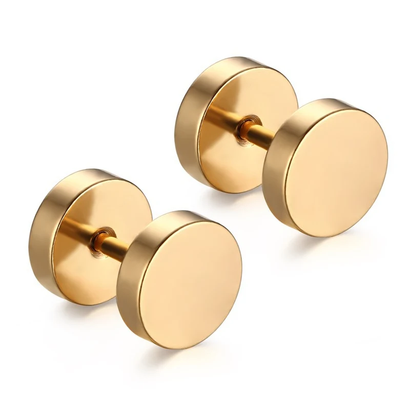 3~16mm Fake Piercing Tunnels Black Surgical Steel Fake Plug Cheater Ear Plugs Gauge Earring Body Jewelry Falso Plug Stretching