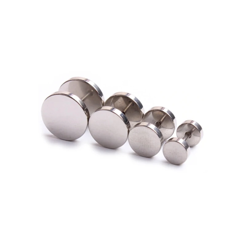 3~16mm Fake Piercing Tunnels Black Surgical Steel Fake Plug Cheater Ear Plugs Gauge Earring Body Jewelry Falso Plug Stretching