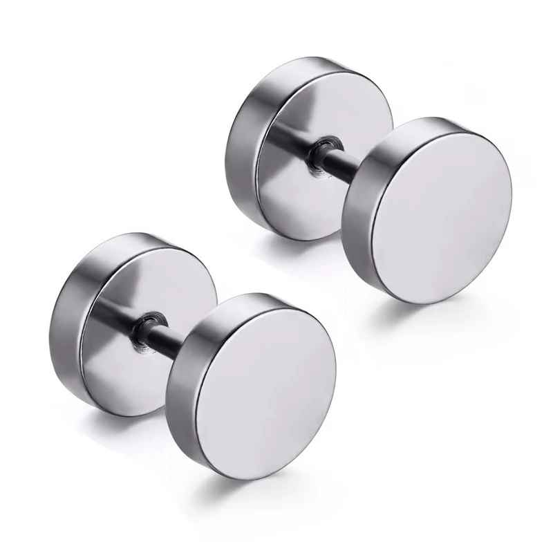 3~16mm Fake Piercing Tunnels Black Surgical Steel Fake Plug Cheater Ear Plugs Gauge Earring Body Jewelry Falso Plug Stretching