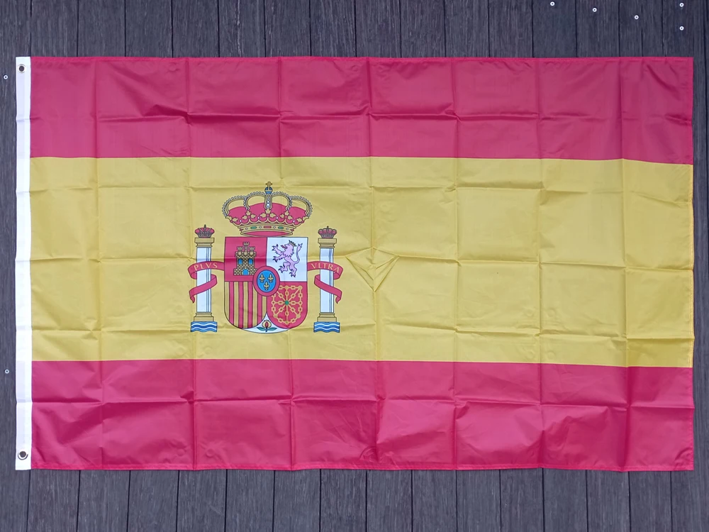 Xvggdg 90x150cm Spain Flag 60*90cm Super Poly Football Flag Indoor Outdoor Polyester Flag